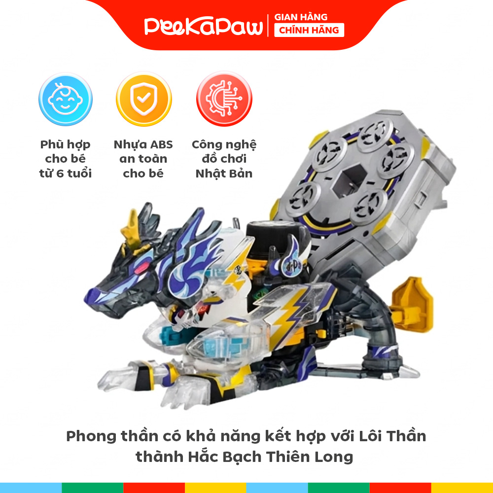 Đồ Chơi Lắp Ráp Robot Phóng Nắp Chai Fujin Raijin PeeKaPaw Toys
