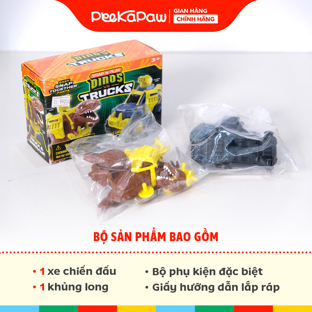 Đồ Chơi Lắp Ráp Road Rippers Xe Và Khủng Long PeeKaPaw Toys