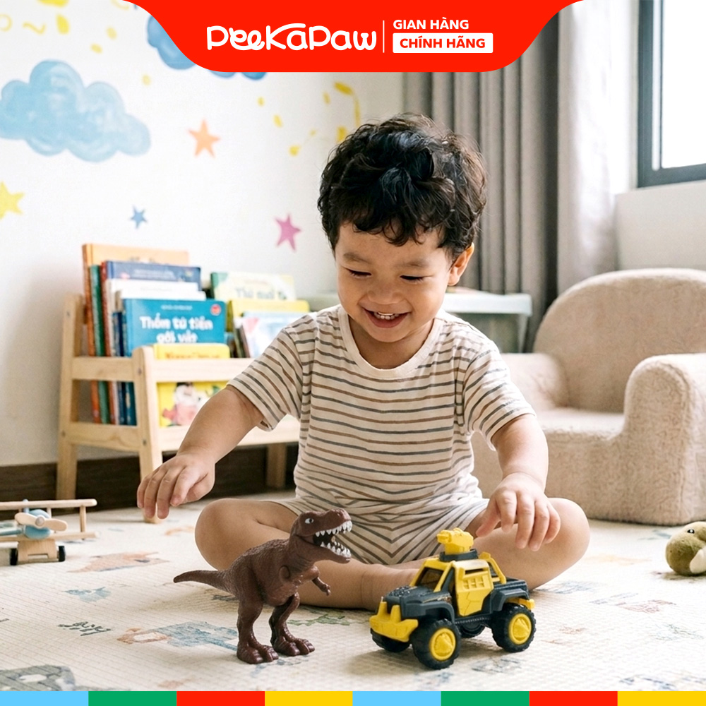Đồ Chơi Lắp Ráp Road Rippers Xe Và Khủng Long PeeKaPaw Toys
