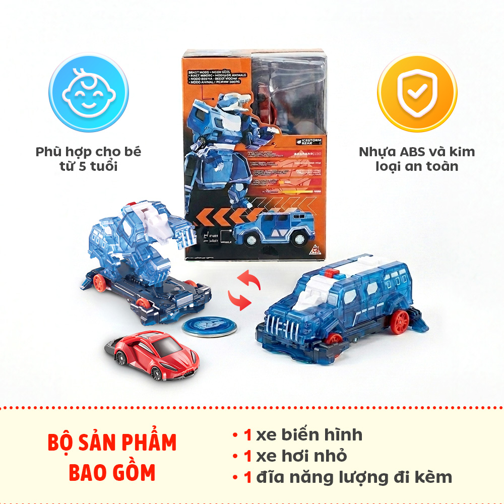 Đồ Chơi Lắp Ráp Robot Screechers Wild Biến Hình 360° 685203 PeeKaPaw Toys