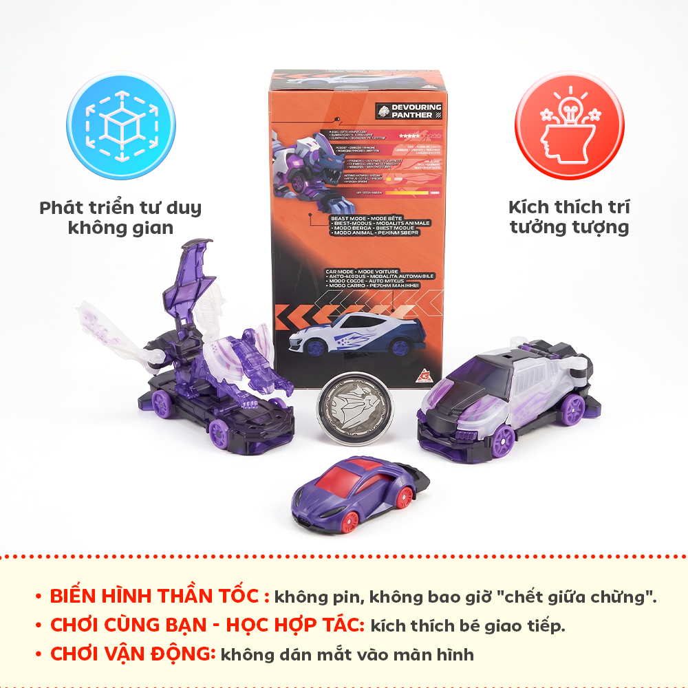 Đồ Chơi Robot Biến Hình Screechers Wild Mini Kèm Xe PeeKaPaw Toys