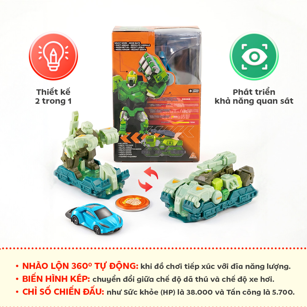 Đồ Chơi Lắp Ráp Robot Screechers Wild Biến Hình 360° 685203 PeeKaPaw Toys