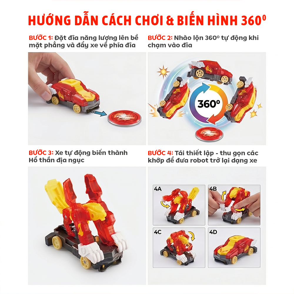 Đồ Chơi Robot Biến Hình Screechers Wild Mini Kèm Xe PeeKaPaw Toys