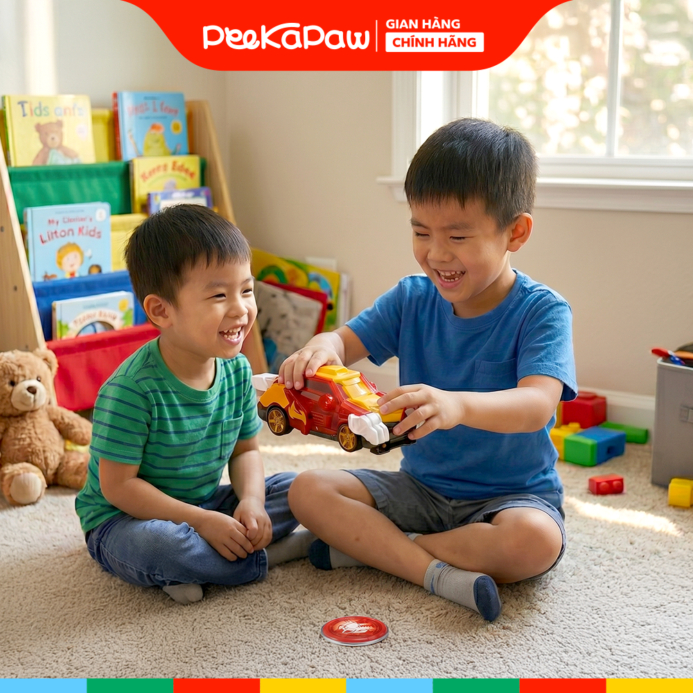 Đồ Chơi Robot Biến Hình Screechers Wild Mini Kèm Xe PeeKaPaw Toys