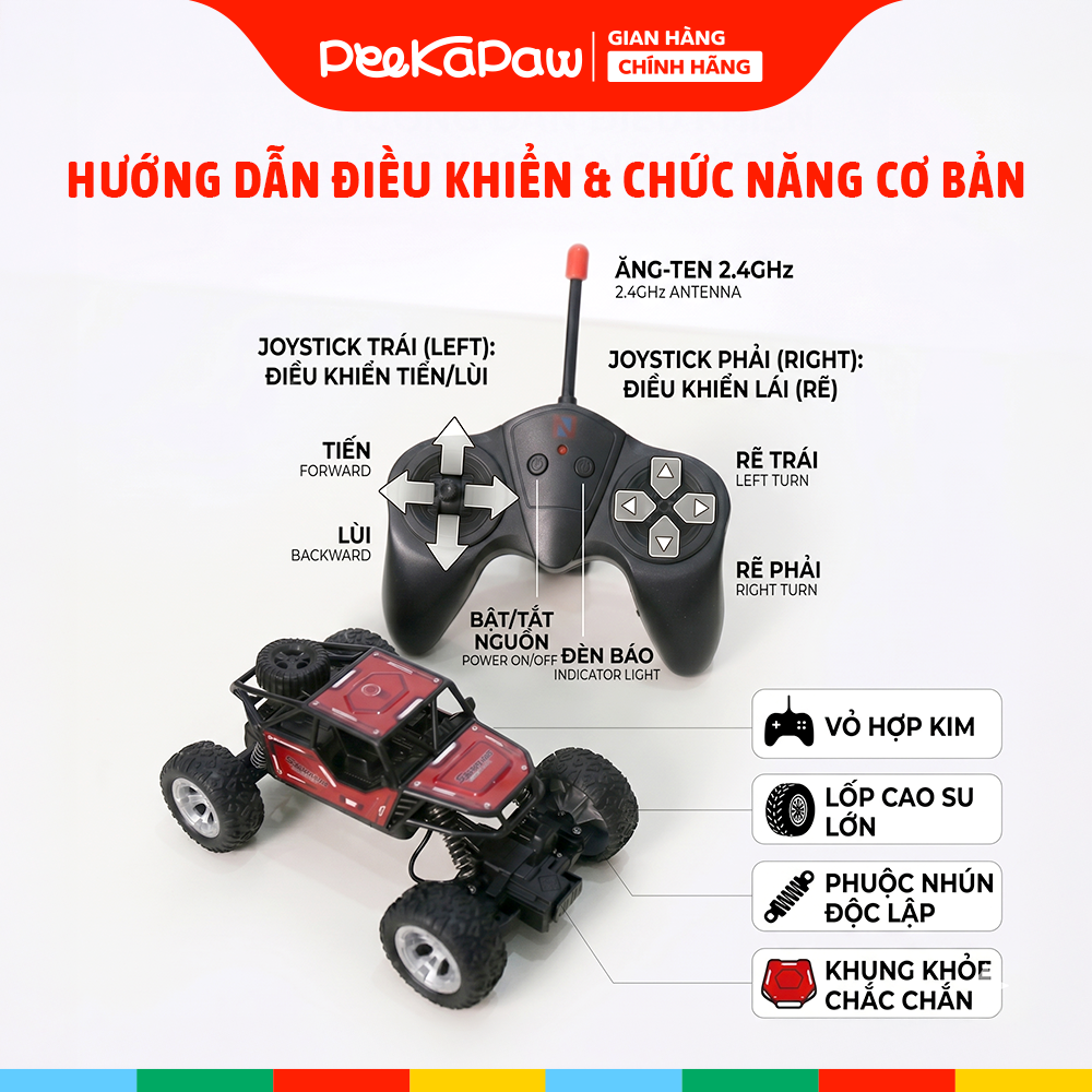 Xe địa hình off-road điều khiển 666-76 PeeKaPaw Toys