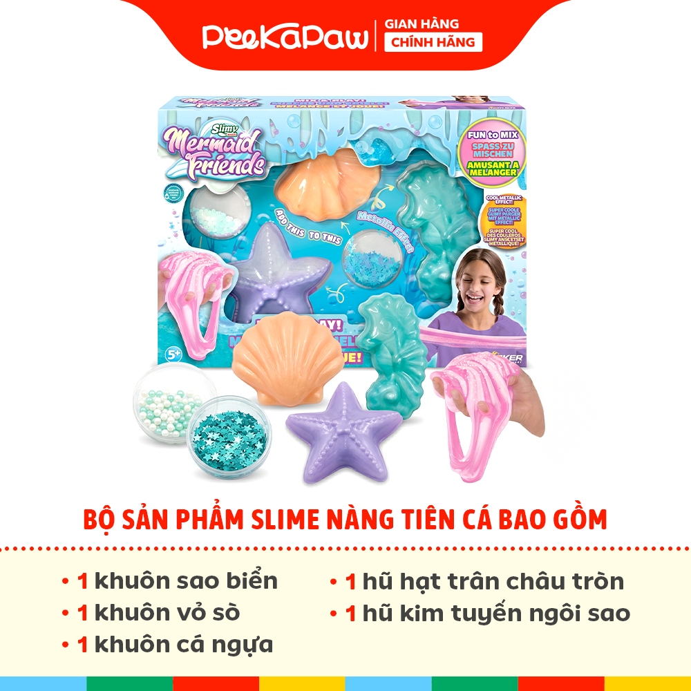 Slime Nàng tiên cá Mermaid Friends Slime Kem Đồ Chơi Sáng Tạo PeeKaPaw Toys