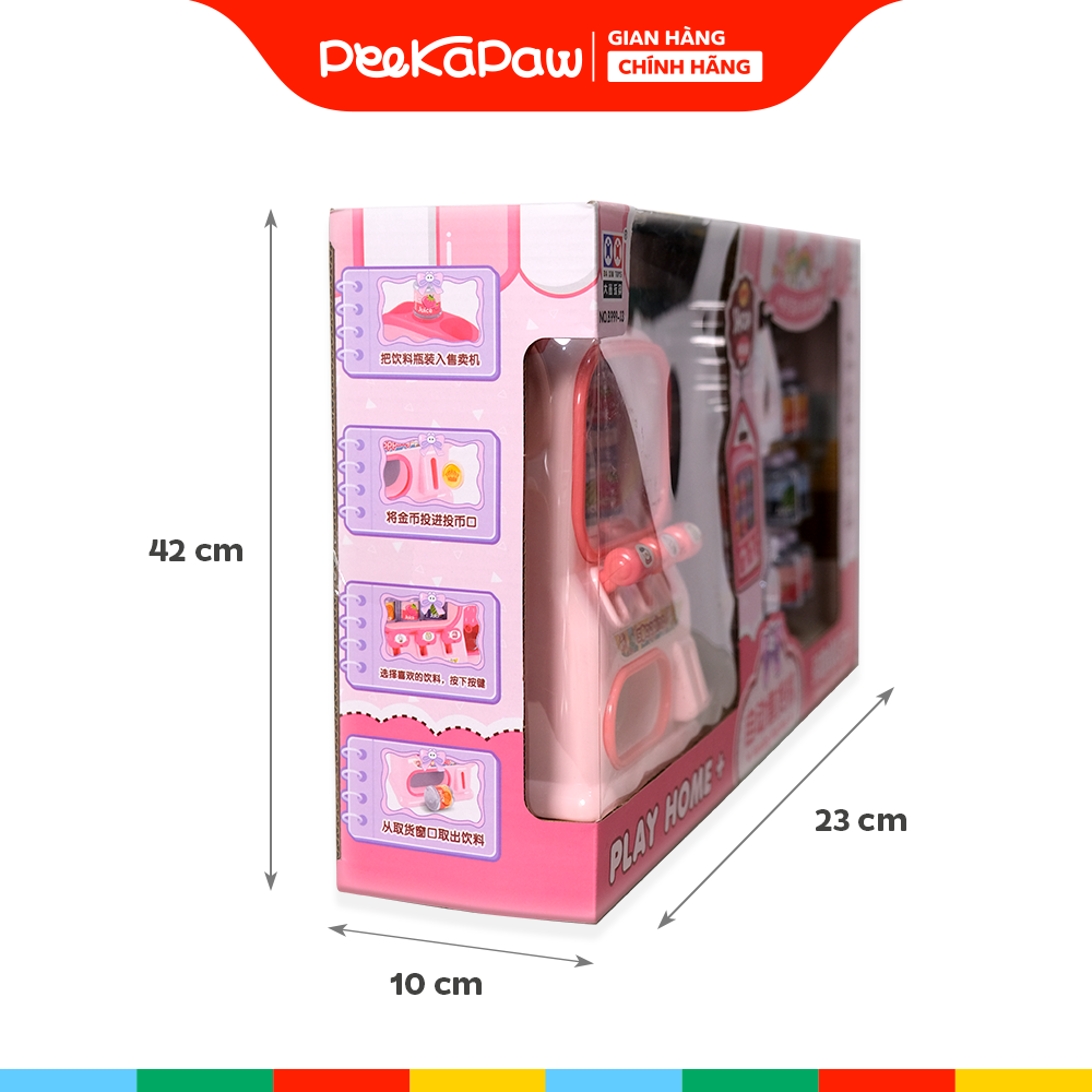 Máy Bán Nước Ngọt Tự Động Đồ Chơi Siêu Thị Cho Bé B999-33 PeeKaPaw Toys