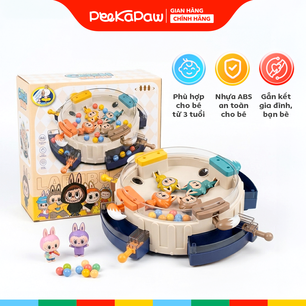 Đồ Chơi Labubu Ăn Bi Catch Bead Đồ chơi nhóm bạn gia đình M6605 PeeKaPaw Toys