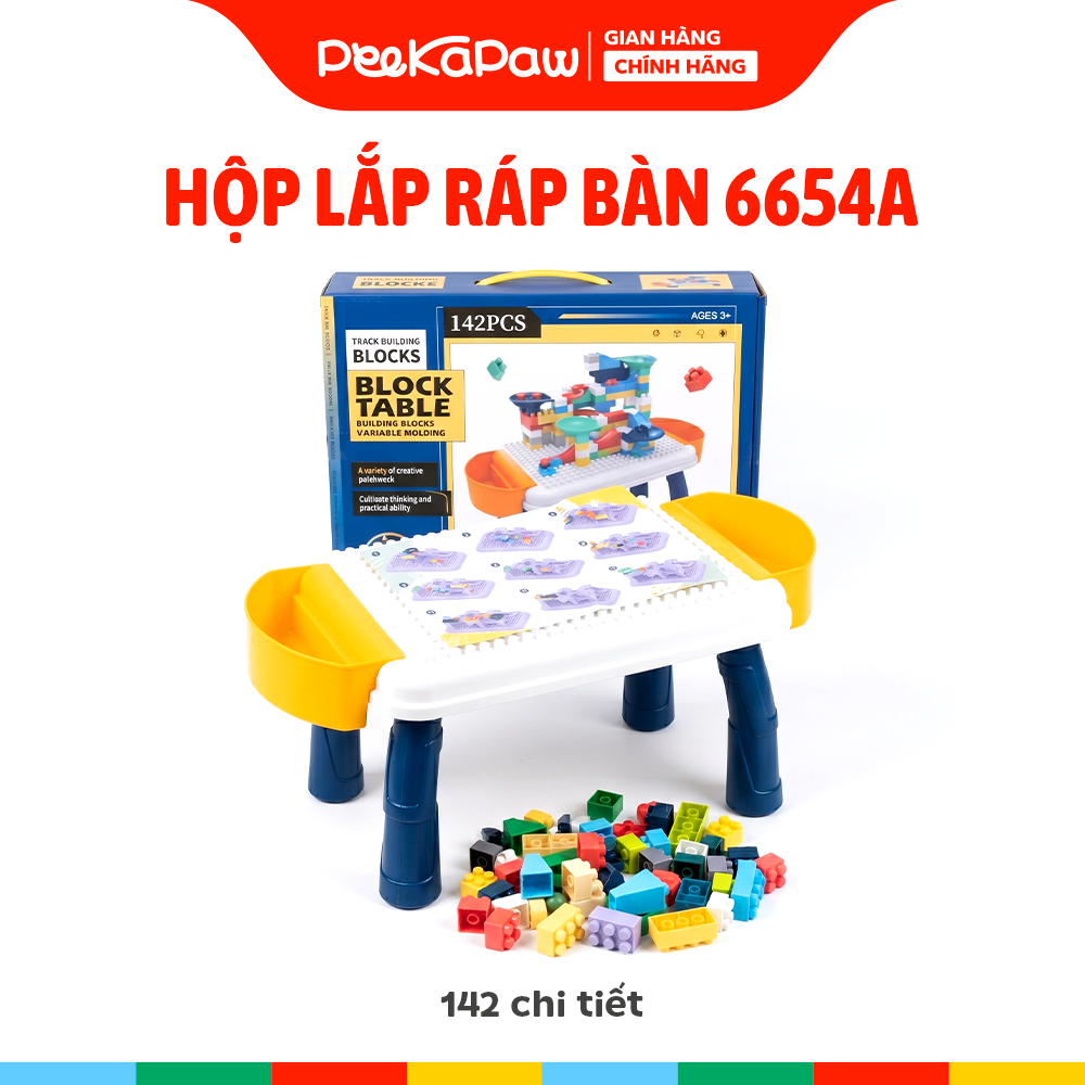 Đồ chơi bàn lắp ráp hình khối 142 chi tiết 6654A