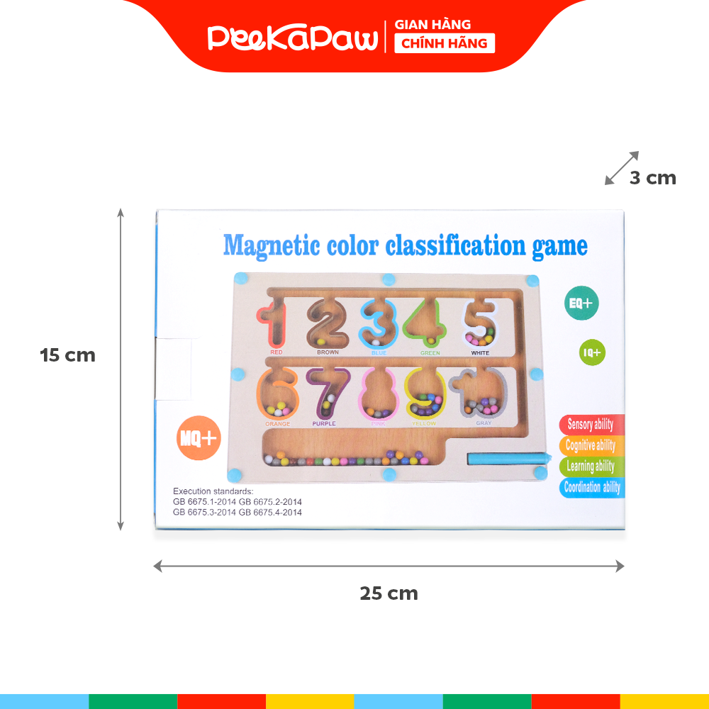 Bảng Mê Cung Bút Nam Châm Gỗ Montessori Đồ Chơi Bận Rộn PeeKaPaw Toys