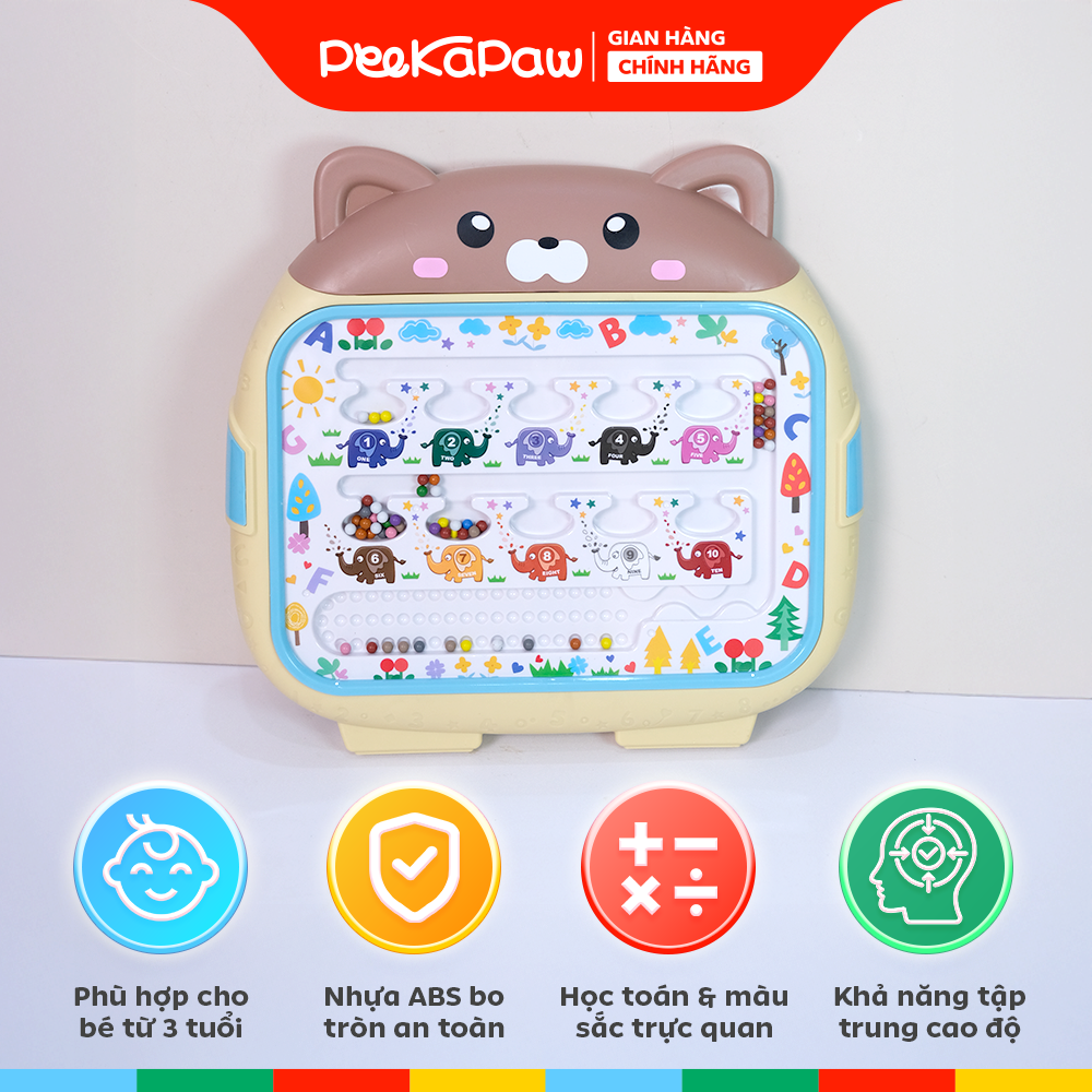 Bảng Gấu Vẽ Nam Châm 666-7B Đồ Chơi Bận Rộn PeeKaPaw Toys
