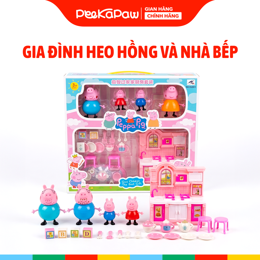 Đồ Chơi Gia Đình Heo Hồng Nhà Bếp 552B-9 PeeKaPaw Toys