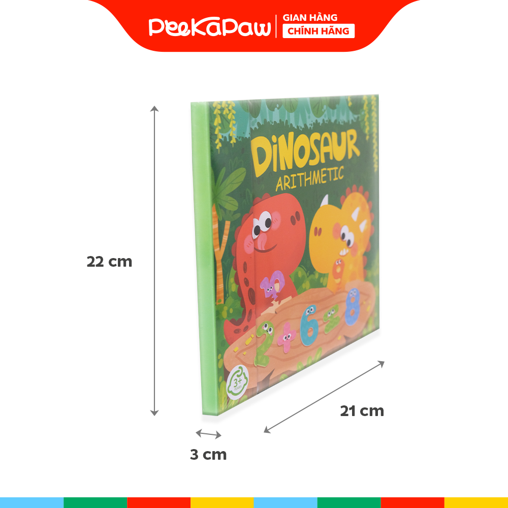 Sách học toán nam châm khủng long QM-236 PeeKaPaw Toys