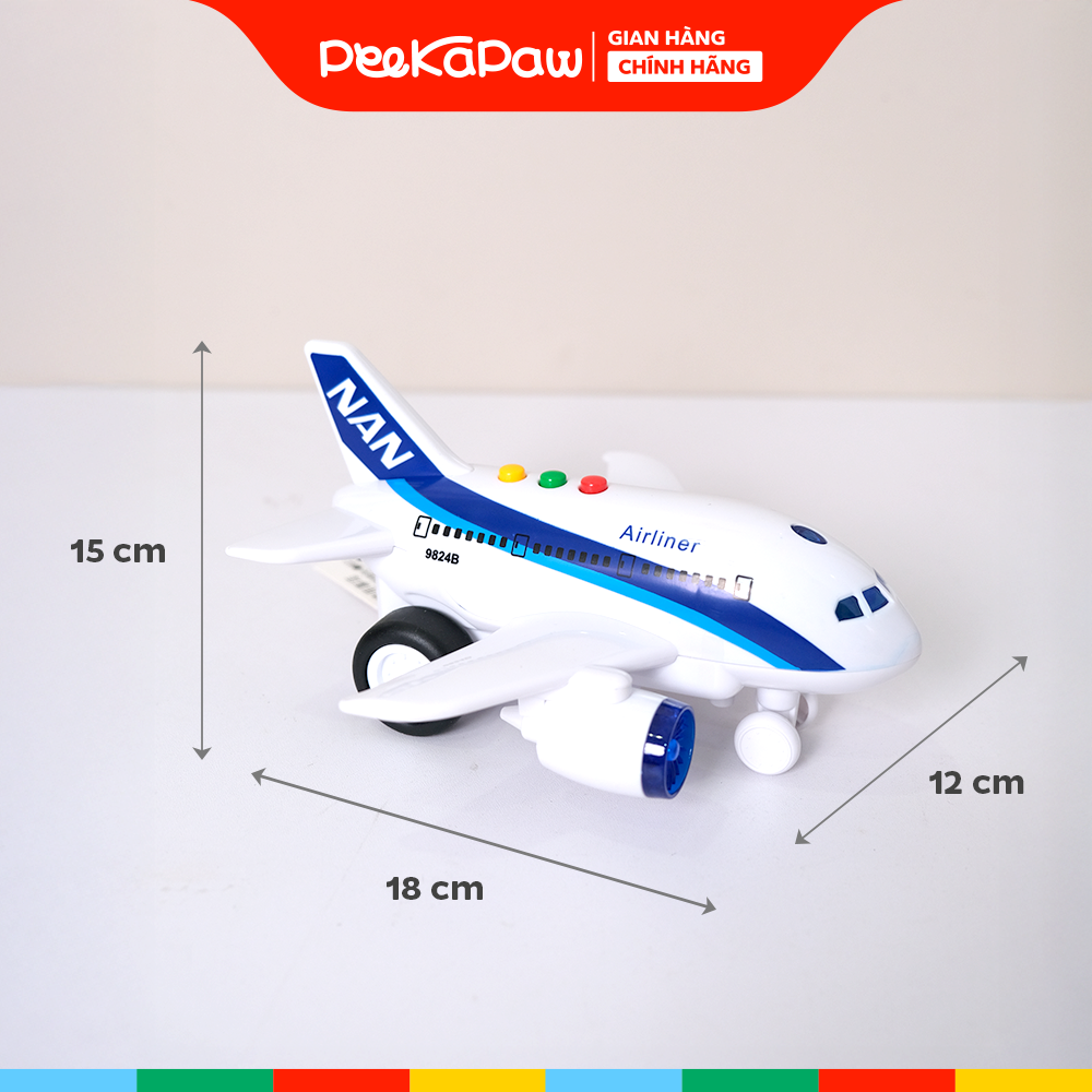 Máy bay chạy trớn có đèn âm thanh 9824B PeeKaPaw Toys