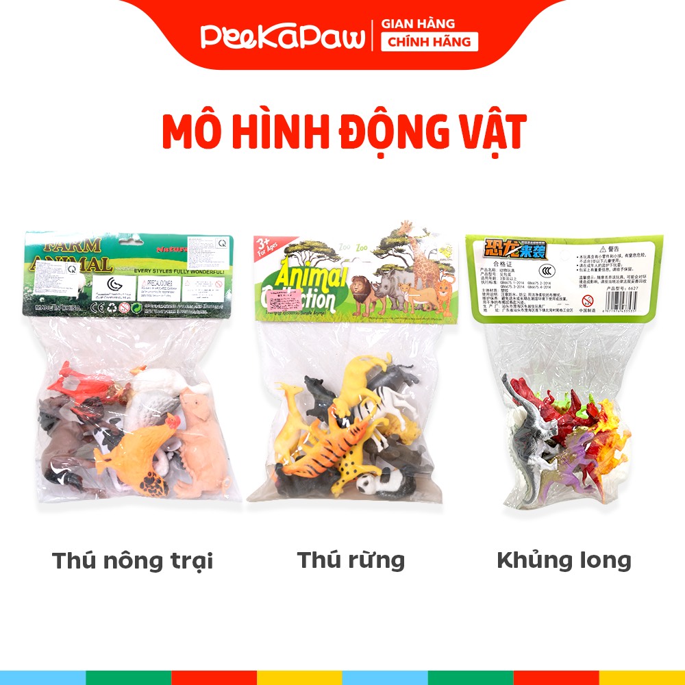 Mô Hình Động Vật Nông Trại Và Thú Rừng Cho Bé PeeKaPaw Toys