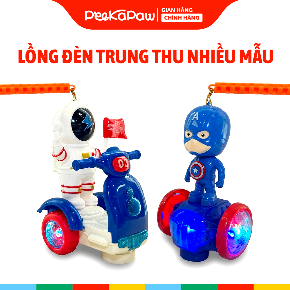 Lồng Đèn Trung Thu Nhiều Mẫu Có Đèn Nhạc Xoay 360 độ PeeKaPaw Toys