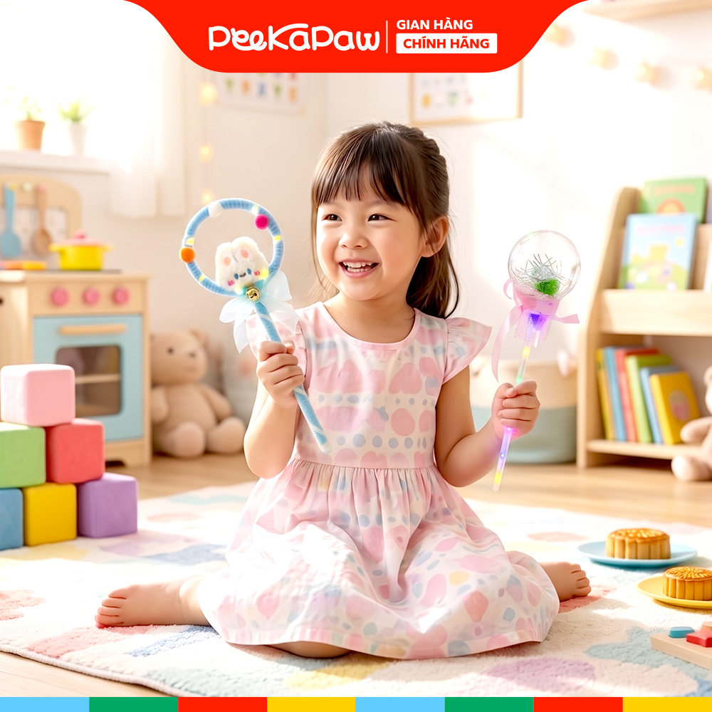 Lồng Đèn Trung Thu Gậy Phát Sáng Có Nhạc Nhiều Mẫu PeeKaPaw Toys