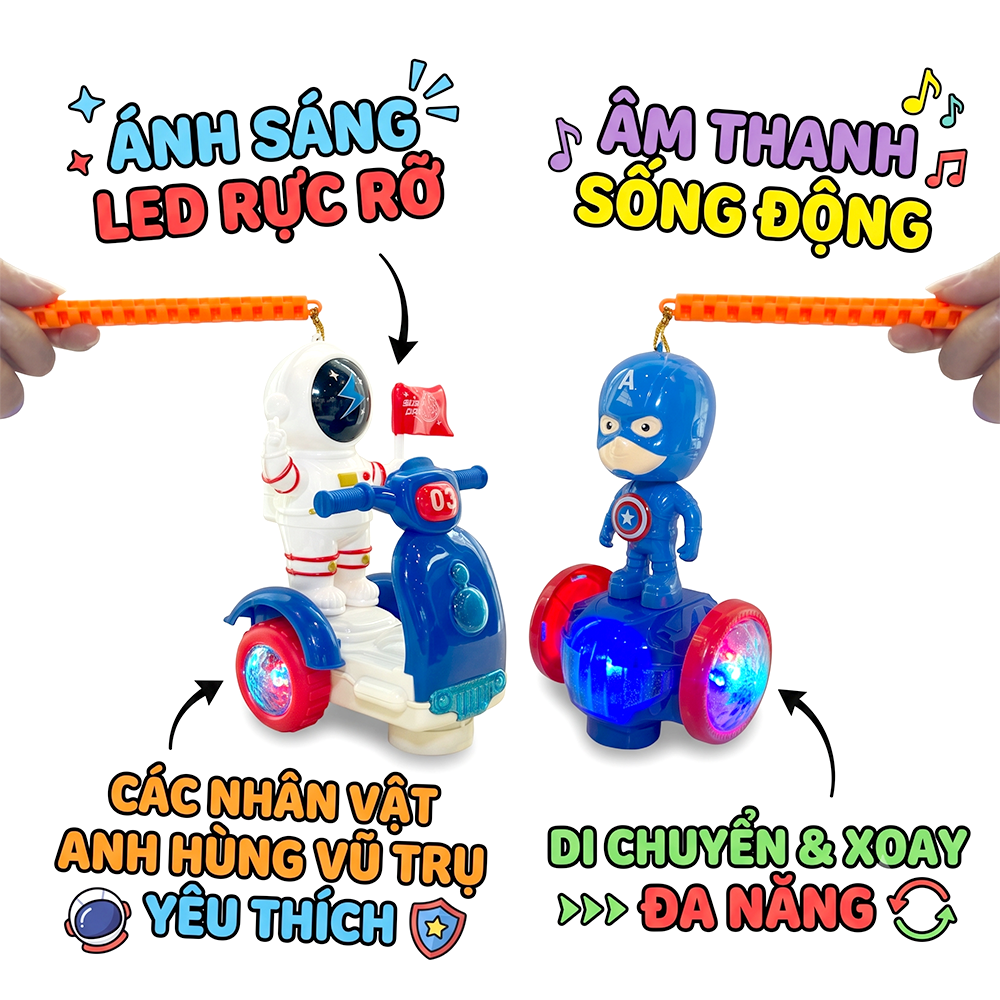 Lồng Đèn Trung Thu Nhiều Mẫu Có Đèn Nhạc Xoay 360 độ PeeKaPaw Toys