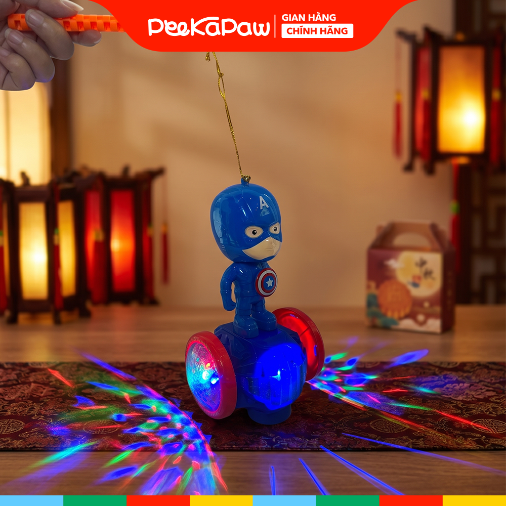 Lồng Đèn Trung Thu Nhiều Mẫu Có Đèn Nhạc Xoay 360 độ PeeKaPaw Toys