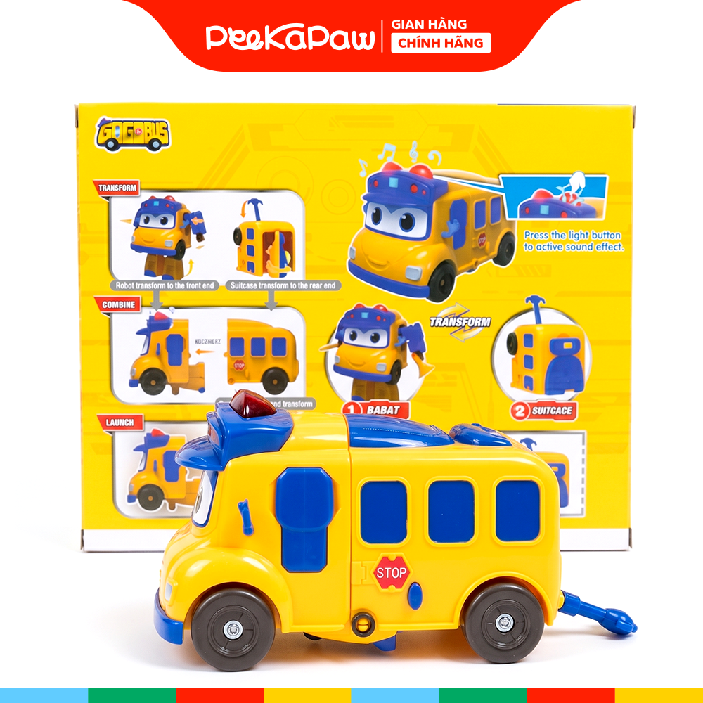 Robot biến hình xe buýt 2in1 Go Go Bus có đèn và âm thanh YS3041A PeeKaPaw Toys