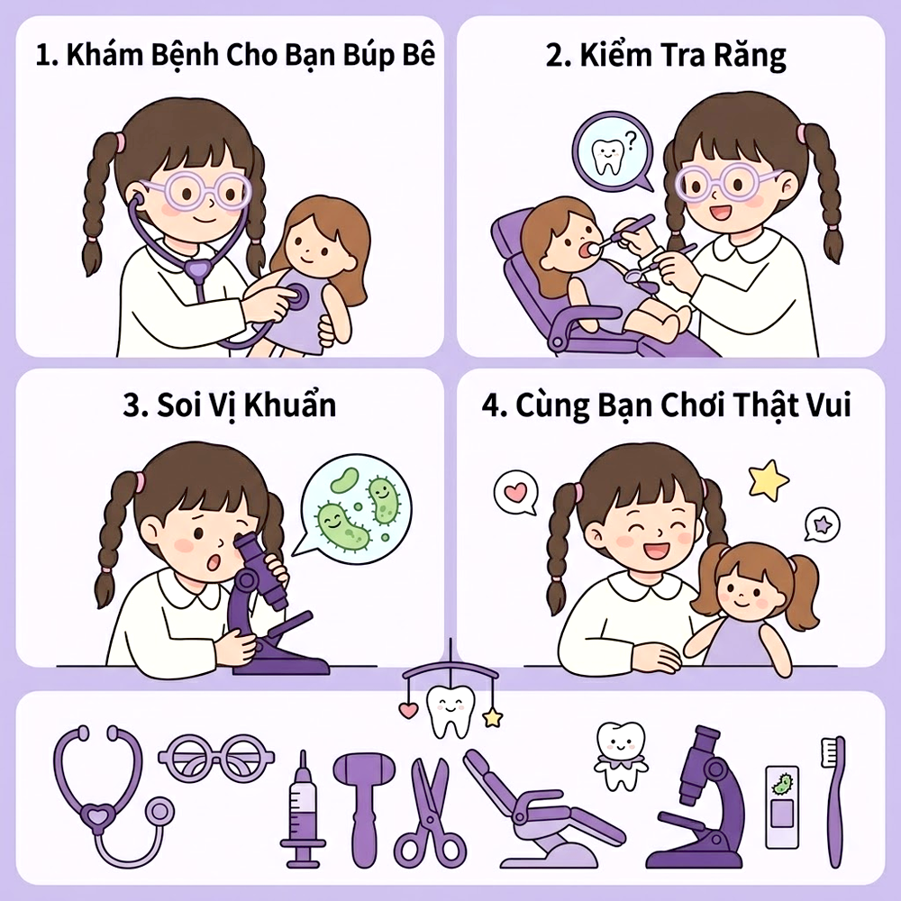 Hộp đồ chơi dụng cụ bác sĩ Kuromi 388-380 PeeKaPaw Toys