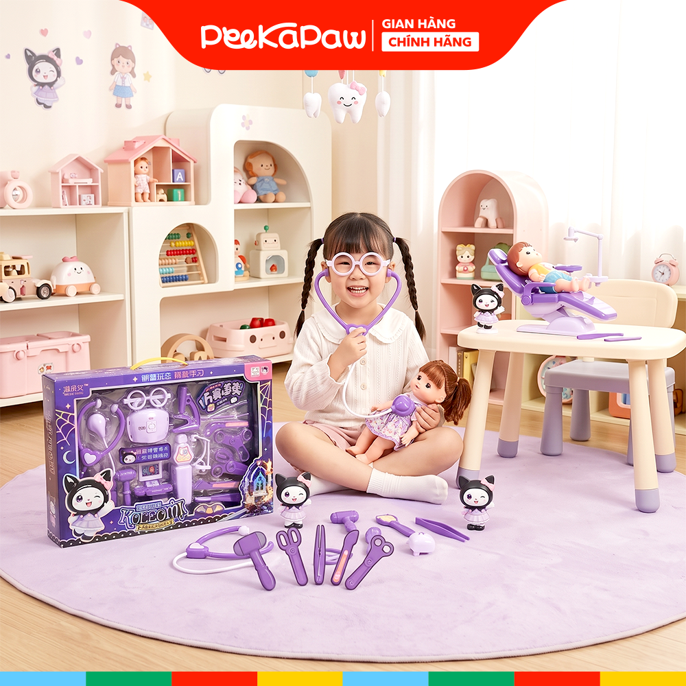 Hộp đồ chơi dụng cụ bác sĩ Kuromi 388-380 PeeKaPaw Toys