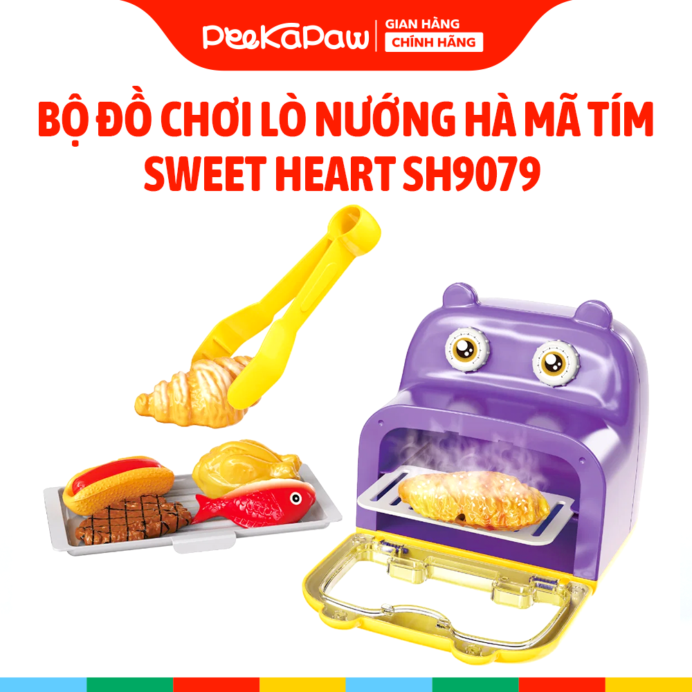 Hộp đồ chơi nấu ăn lò nướng hà mã tím SWEET HEART SH9079 PeeKaPaw Toys