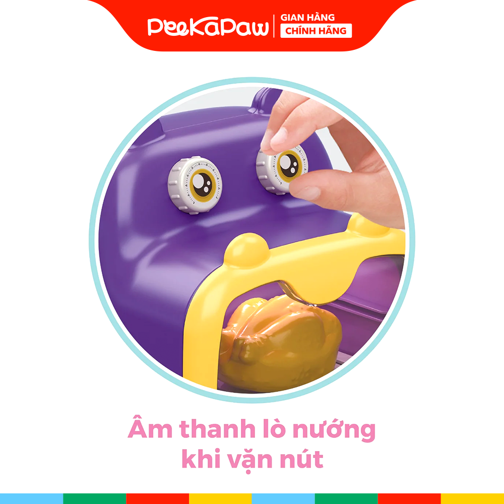Hộp đồ chơi nấu ăn lò nướng hà mã tím SWEET HEART SH9079 PeeKaPaw Toys
