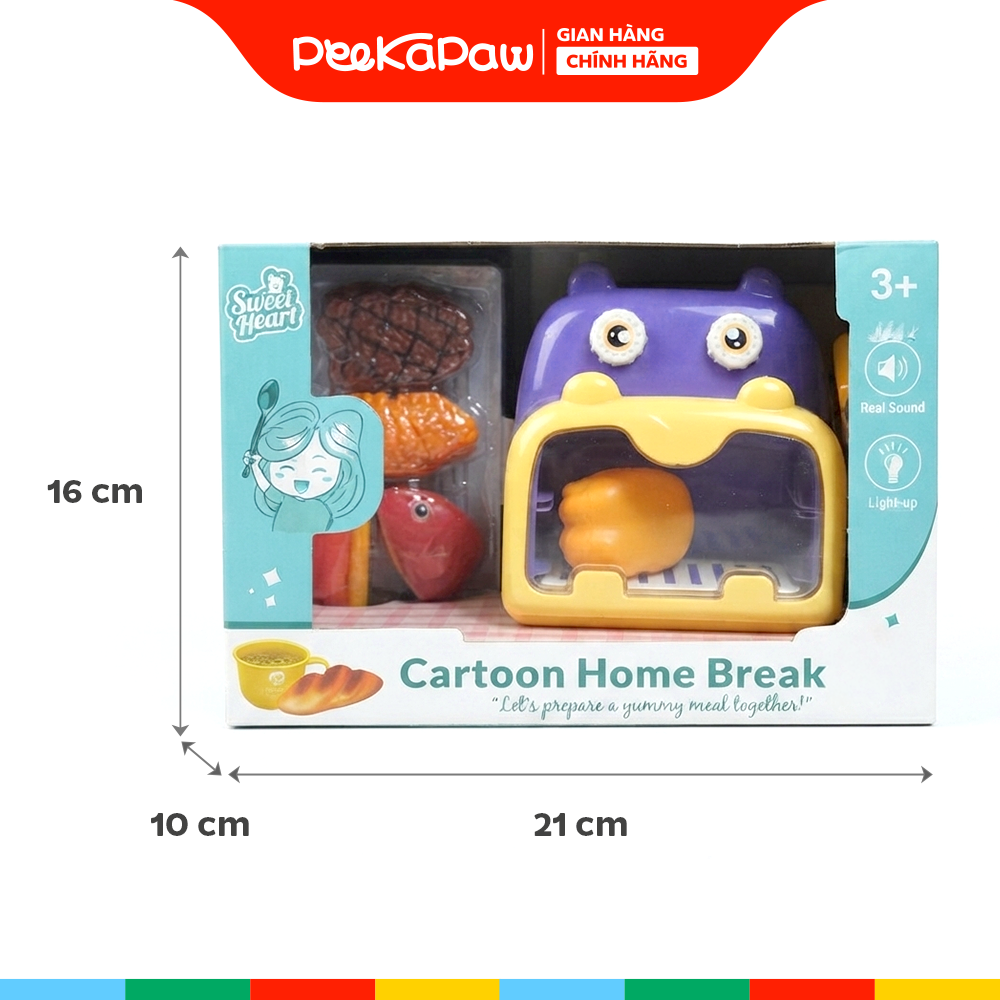 Hộp đồ chơi nấu ăn lò nướng hà mã tím SWEET HEART SH9079 PeeKaPaw Toys
