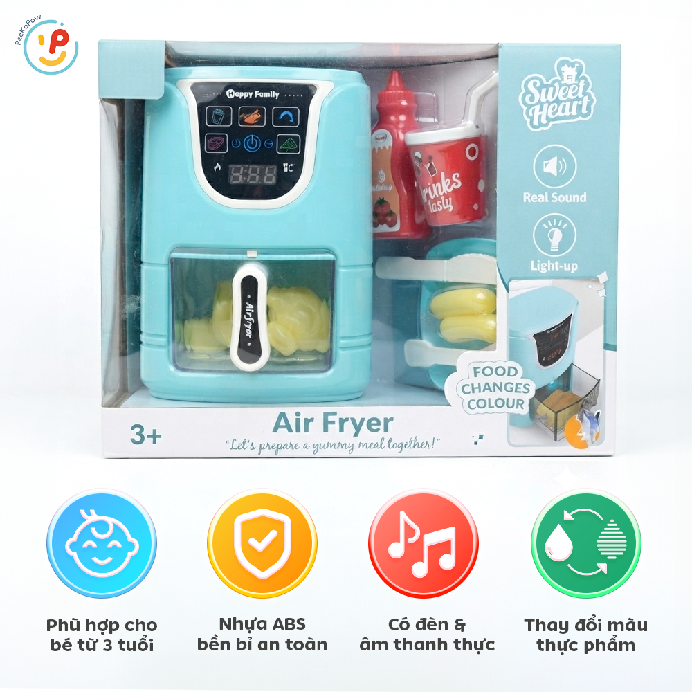 Đồ Chơi Nhà Bếp Nồi Chiên Không Dầu SWEET HEART SH6441 PeeKaPaw Toys