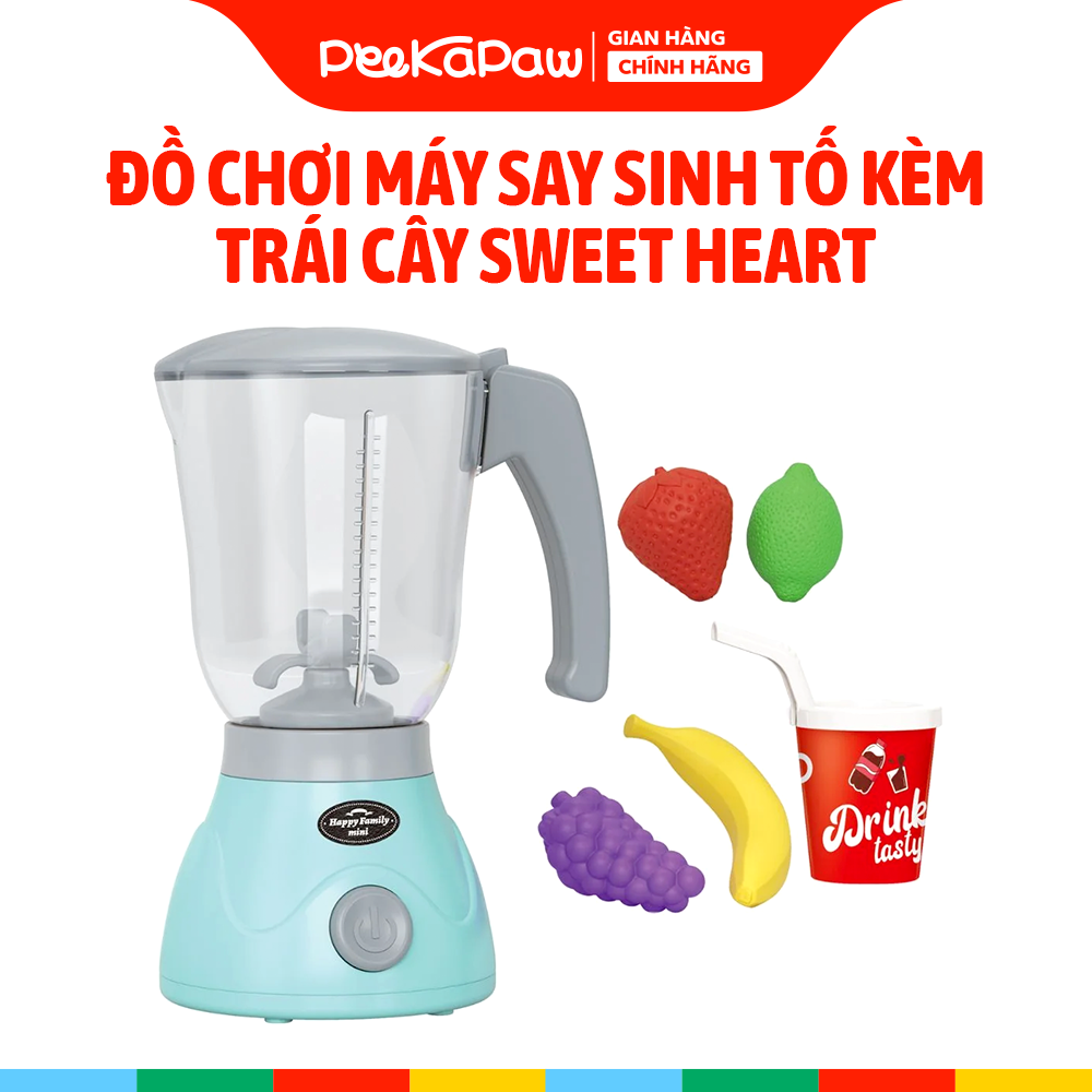 Đồ Chơi Máy Sinh Tố Dùng Pin Xoay Được Kèm Trái Cây SWEET HEART SH36461 PeeKaPaw Toys