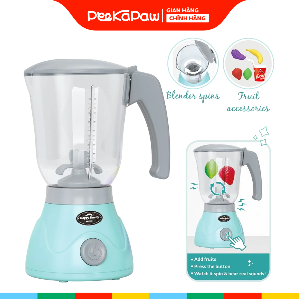 Đồ Chơi Máy Sinh Tố Dùng Pin Xoay Được Kèm Trái Cây SWEET HEART SH36461 PeeKaPaw Toys