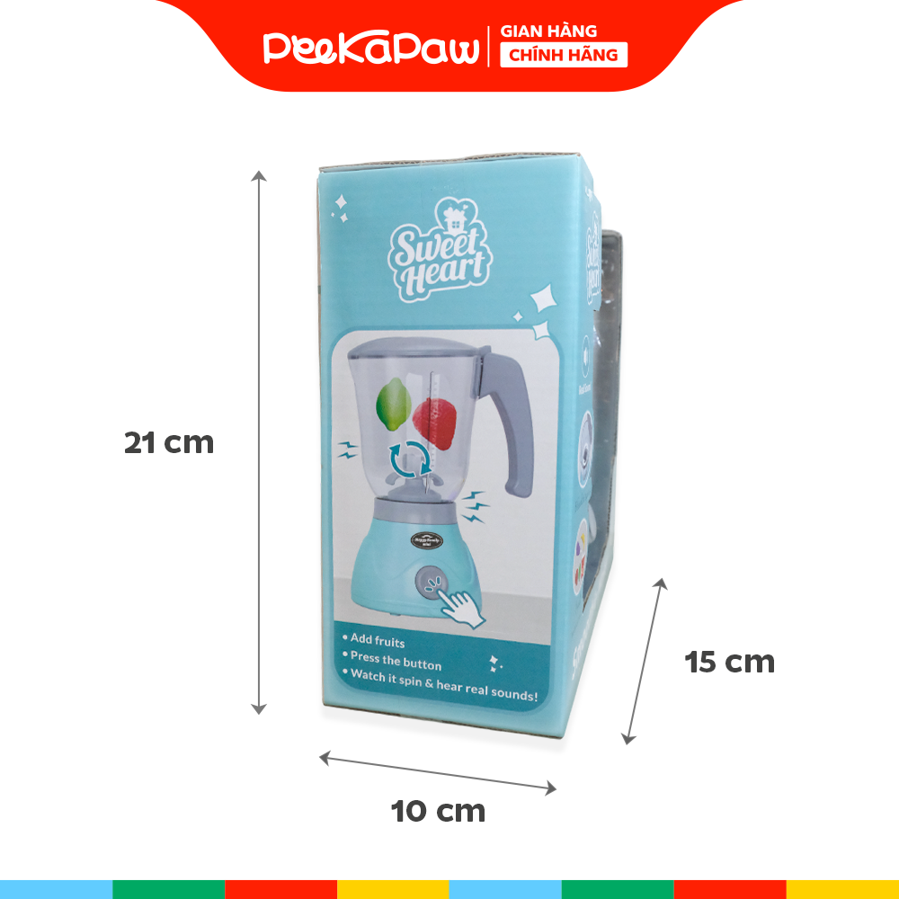 Đồ Chơi Máy Sinh Tố Dùng Pin Xoay Được Kèm Trái Cây SWEET HEART SH36461 PeeKaPaw Toys