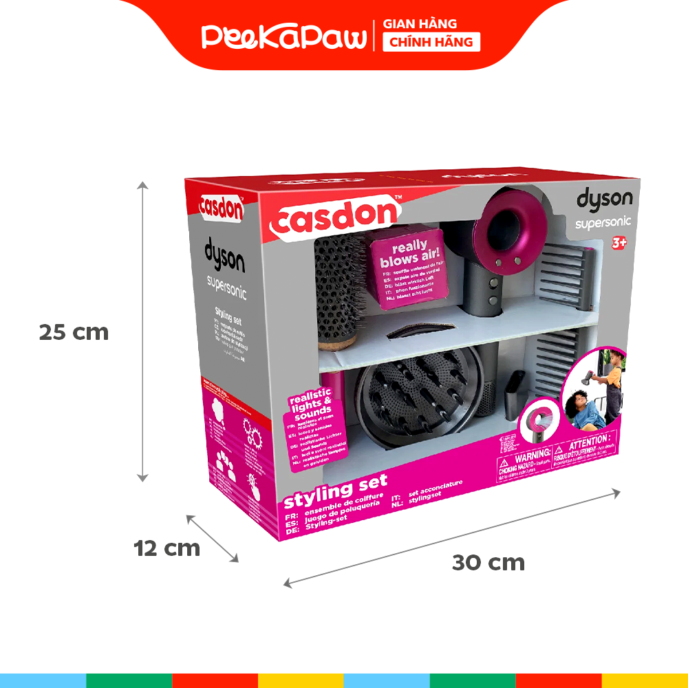 Bộ đồ chơi chăm sóc tóc cho bé DYSON SUPERSONIC SWEET HEART PeeKaPaw Toys