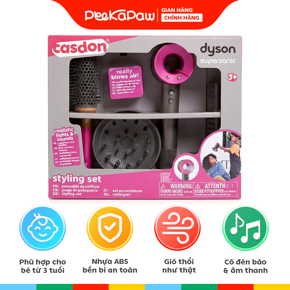Bộ đồ chơi chăm sóc tóc cho bé DYSON SUPERSONIC SWEET HEART PeeKaPaw Toys