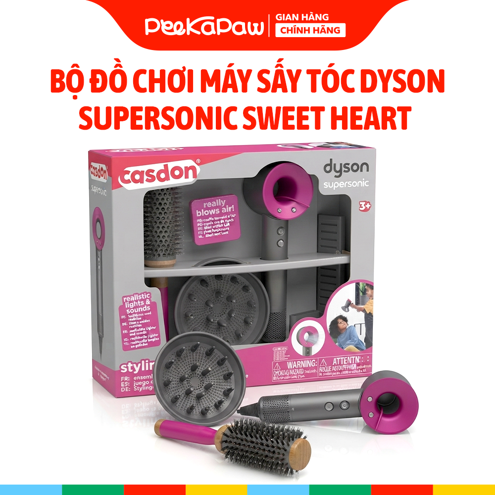Bộ đồ chơi chăm sóc tóc cho bé DYSON SUPERSONIC SWEET HEART PeeKaPaw Toys