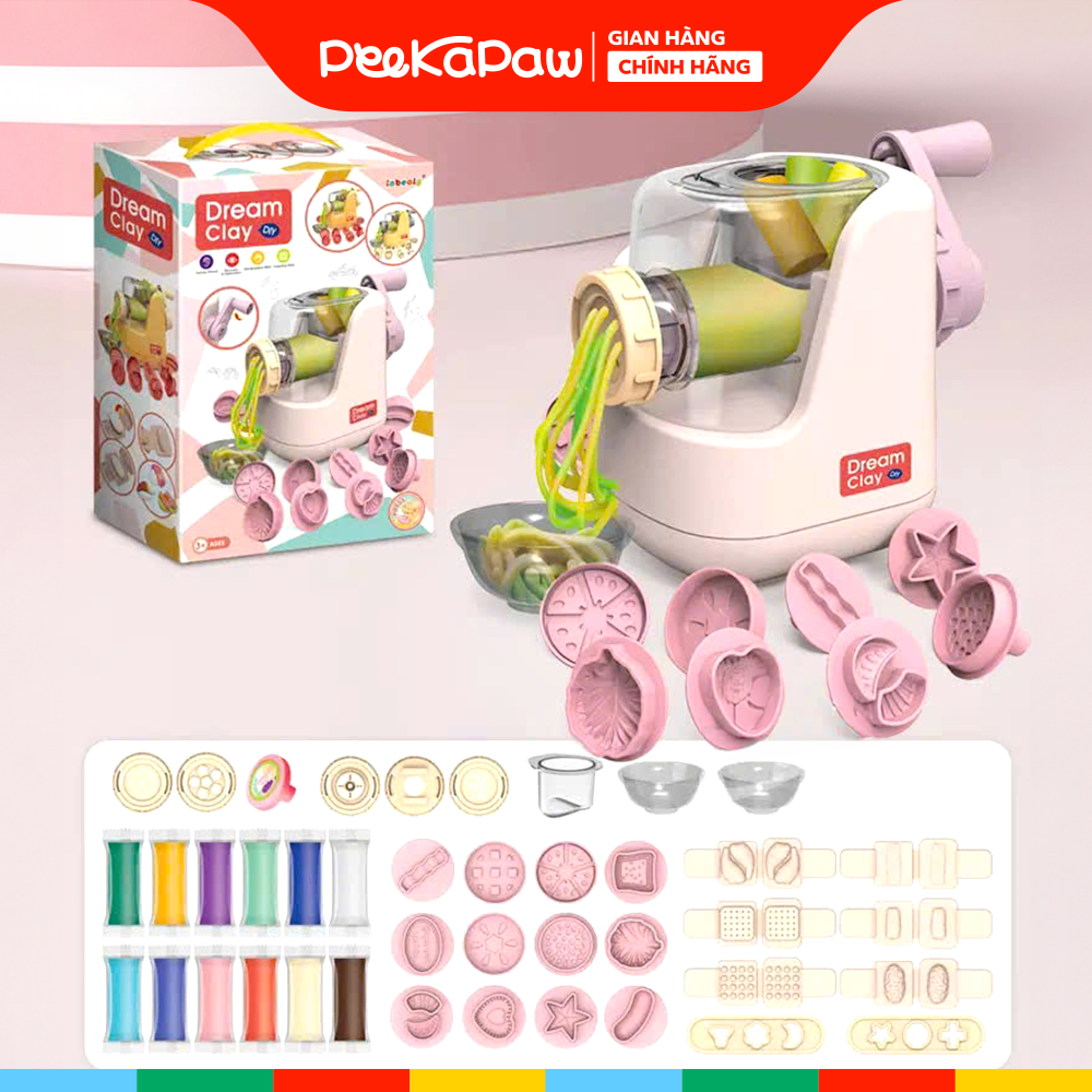 Đồ chơi Đất sét máy làm mì khuôn nặn 22 chi tiết 1602-1 PeeKaPaw Toys