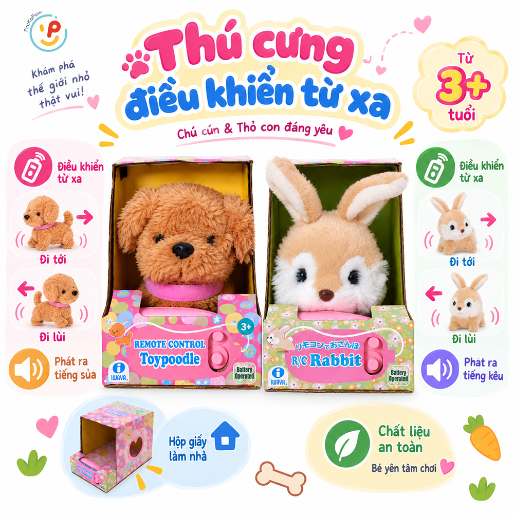 Đồ chơi thú cưng điều khiển từ xa PeeKaPaw Toys
