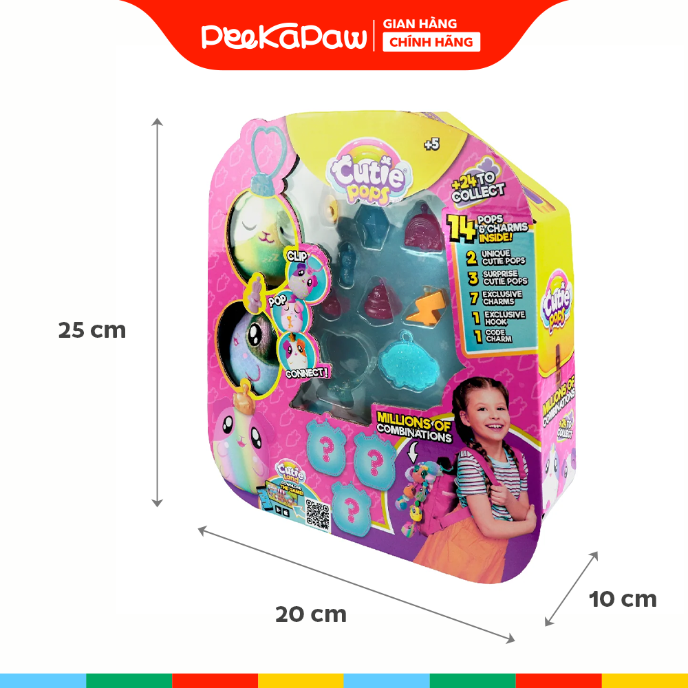 Đồ chơi phụ kiện móc khoá thú bông Cutie Pops PeeKaPaw Toys