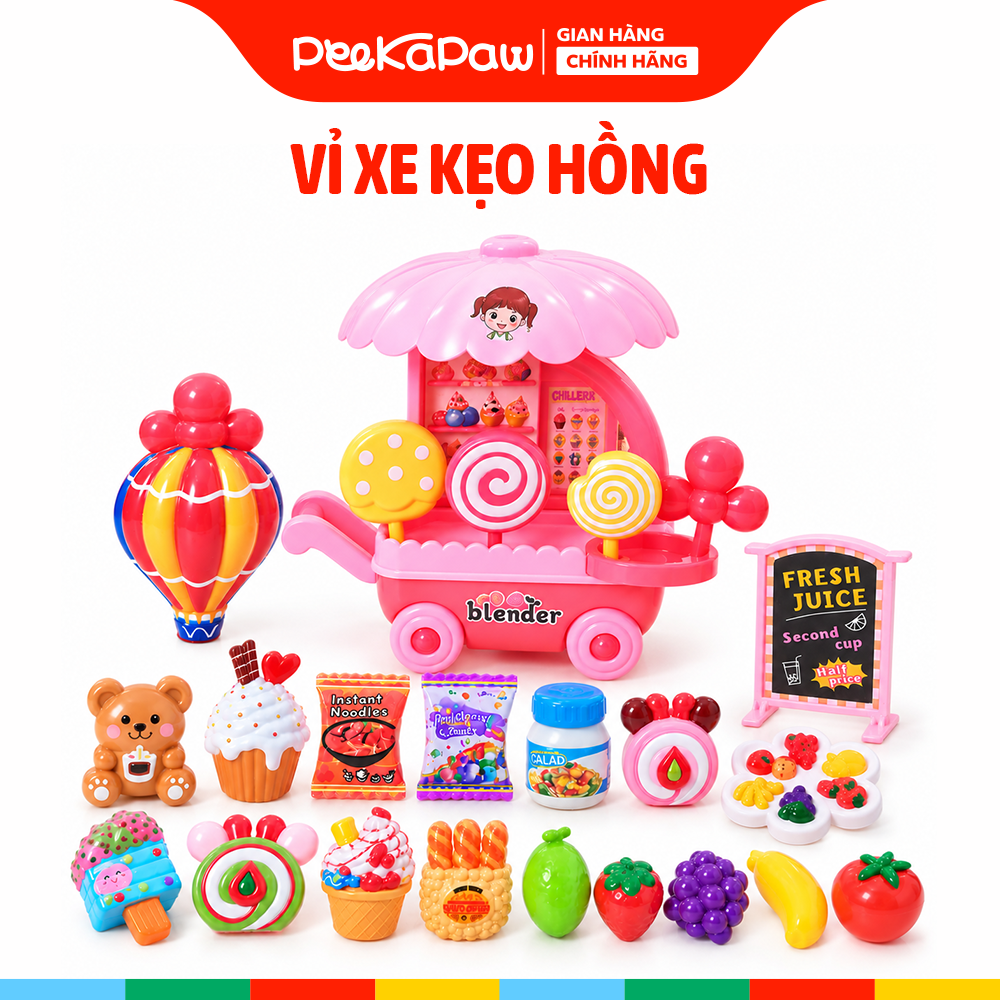 Vỉ đồ chơi xe bánh kẹo 1618-102 PeeKaPaw Toys
