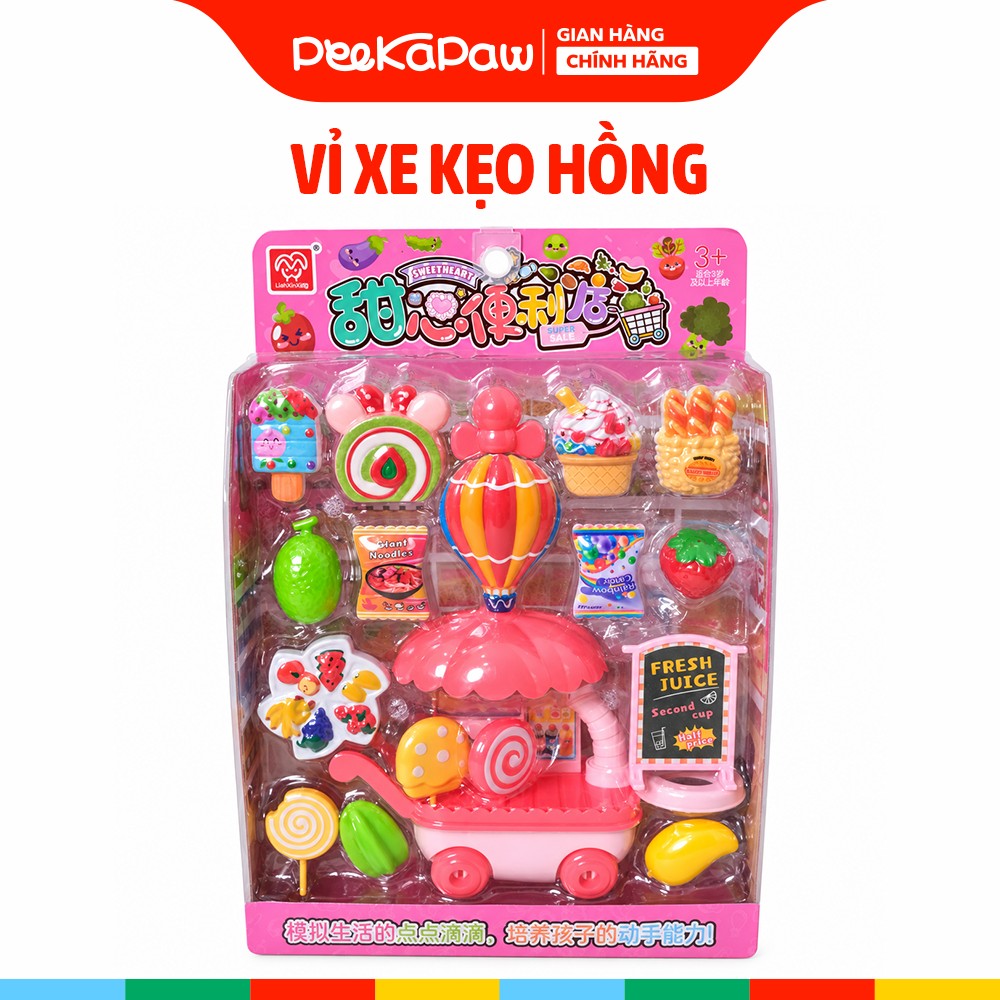 Vỉ đồ chơi xe bánh kẹo 1618-102 PeeKaPaw Toys