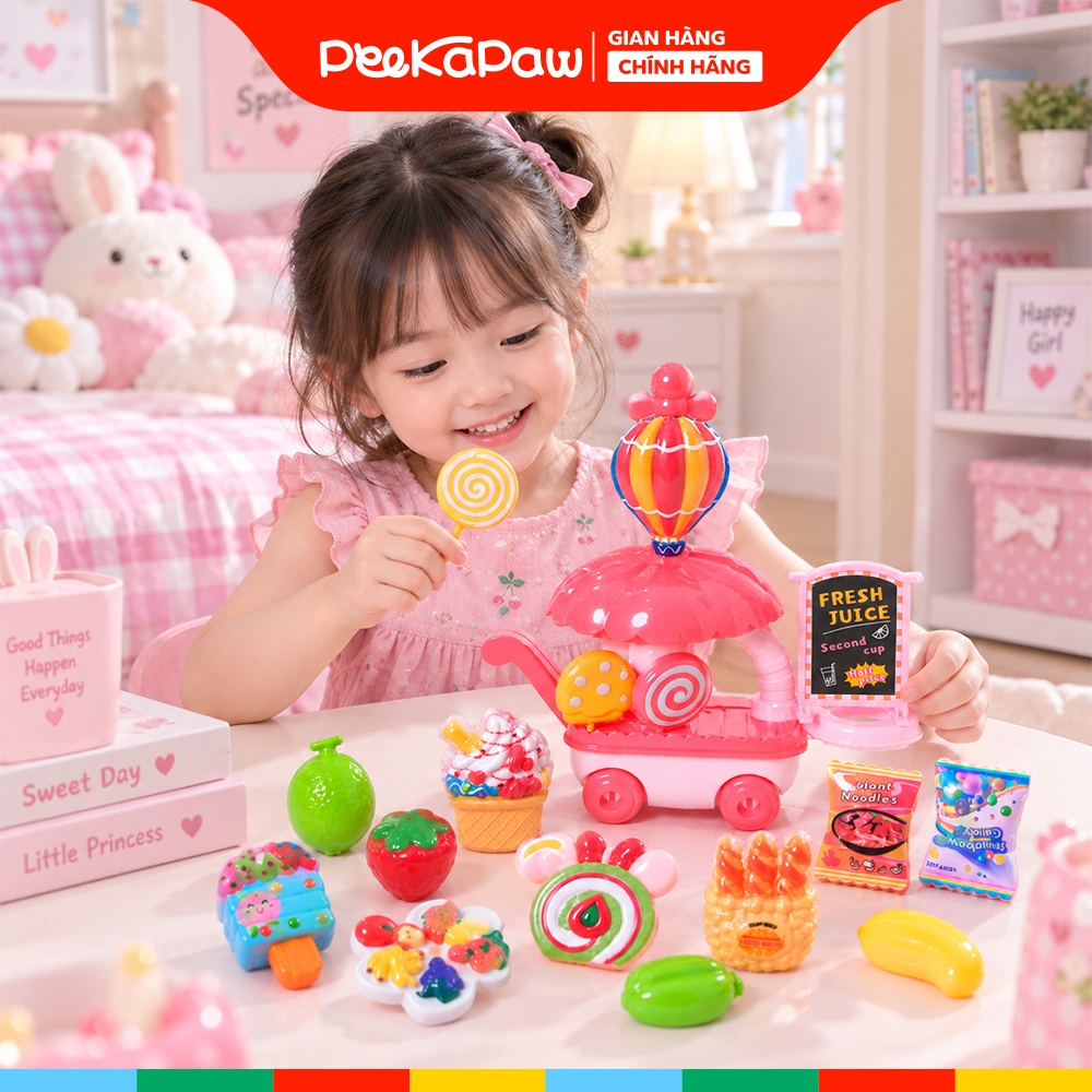Vỉ đồ chơi xe bánh kẹo 1618-102 PeeKaPaw Toys
