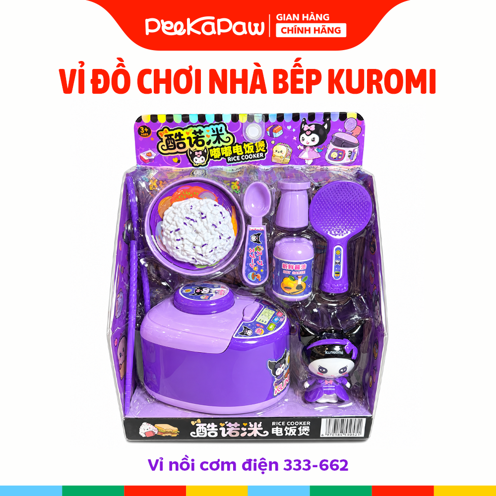 Vỉ đồ chơi nhà bếp Thỏ tím Kuromi nhiều mẫu PeeKaPaw Toys