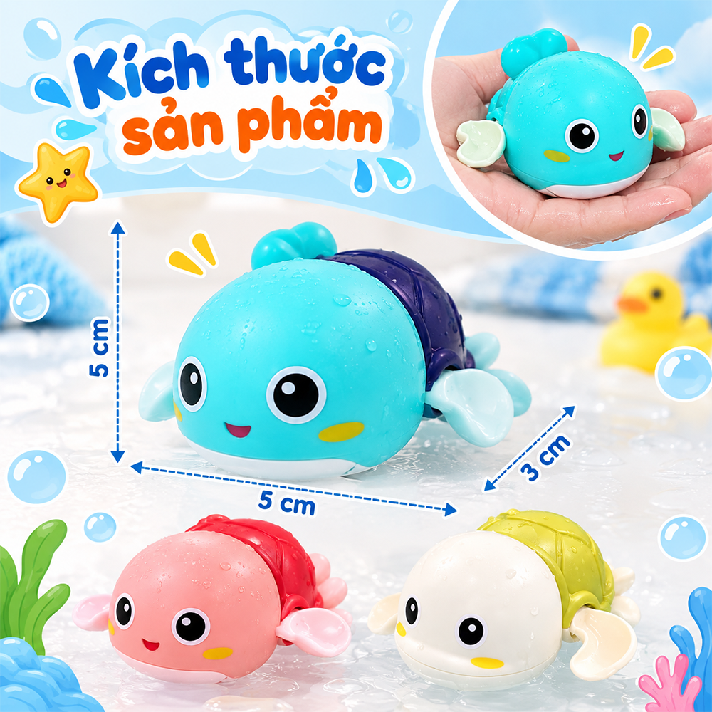 Đồ chơi Rùa con bơi lên dây cót PeeKaPaw Toys