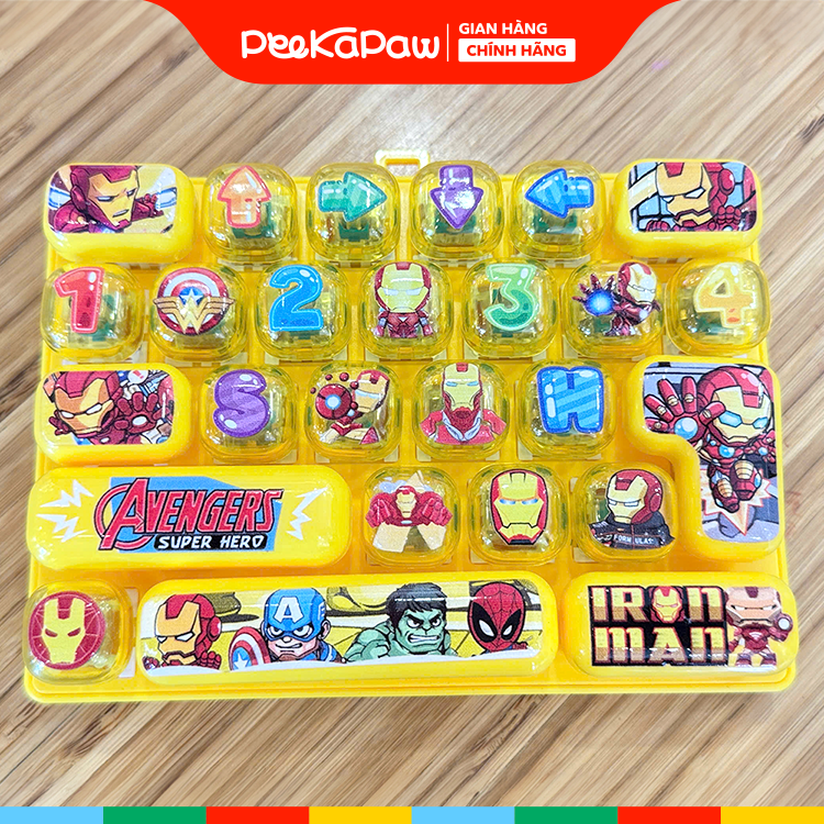 Đồ chơi bàn phím móc khoá 26 phím có đèn LED 10cm PeeKaPaw Toys