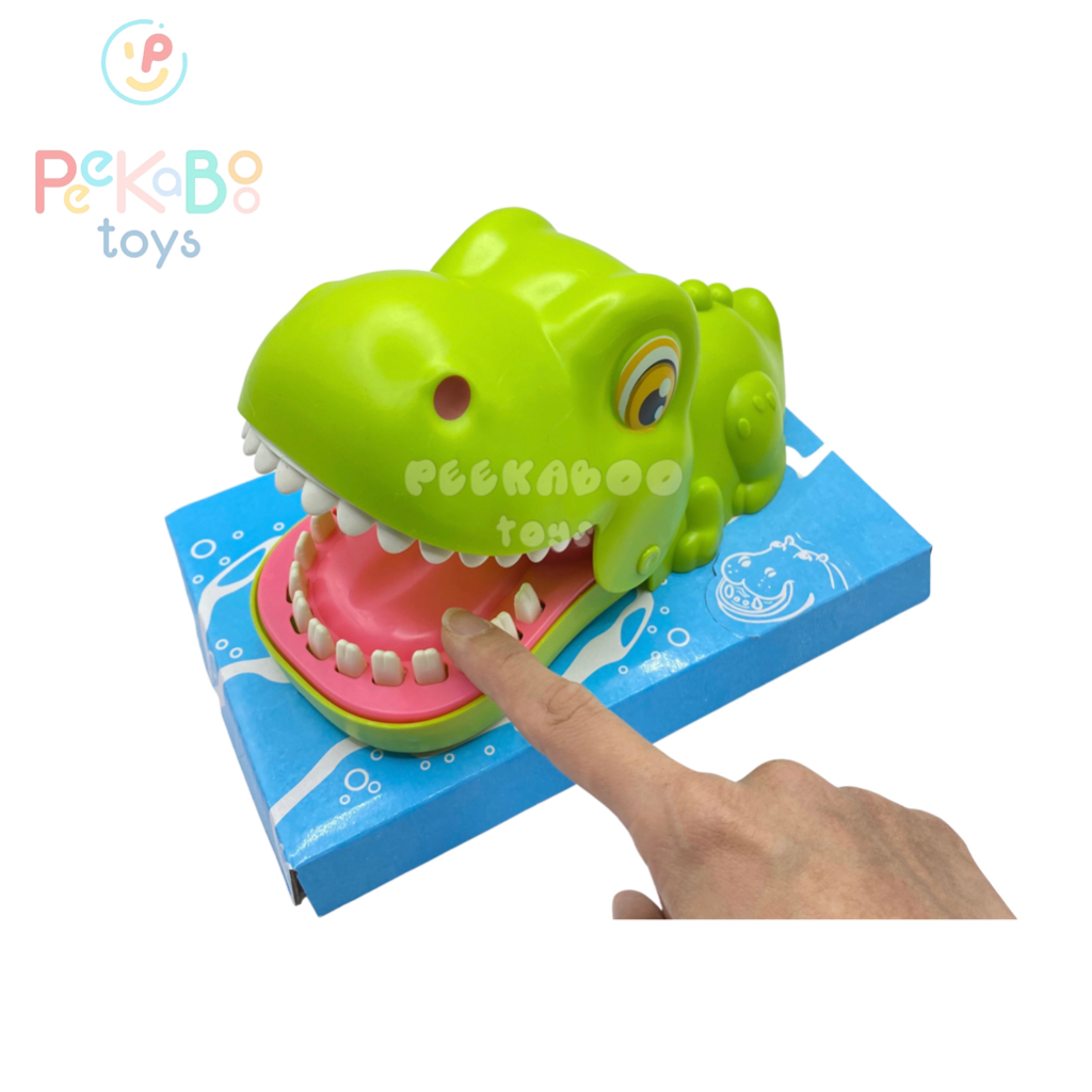 Đồ chơi Cá Sấu Cắn Tay, Chó Bull Ngậm Xương loại lớn kịch tính vui nhộn giải trí thử thách đồ chơi trẻ em Peekaboo Toys