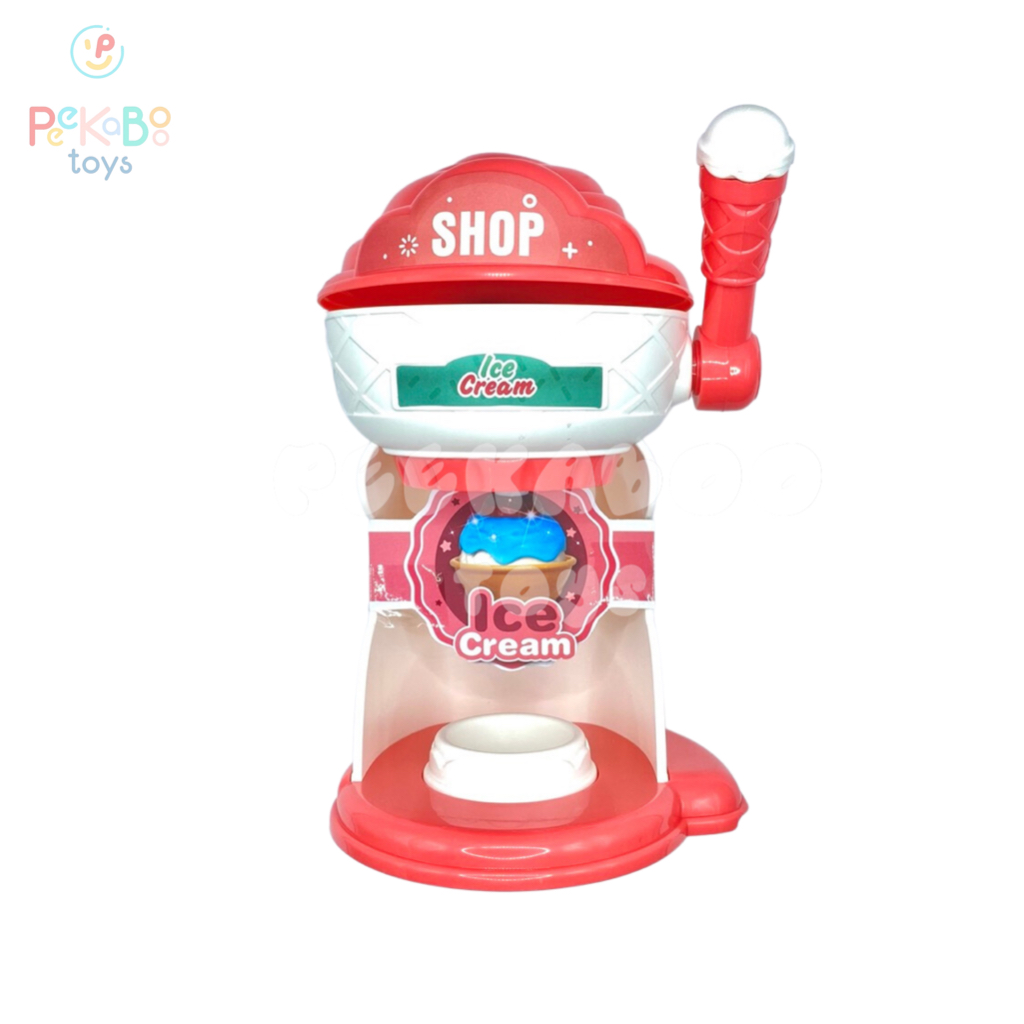Đồ chơi Máy làm kem bán kem mini với màu sắc dễ thương cho bé Ice Cream Shop 818-255 PeeKaPaw Toys
