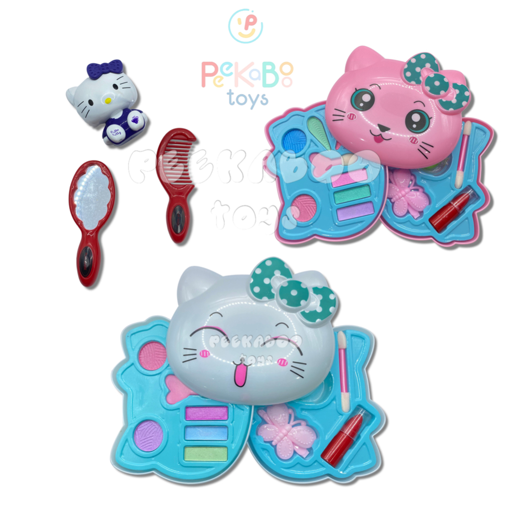 Đồ chơi make up Hello Kitty, set phấn trang điểm, làm nail cho bé gái dễ thương 8512 đồ chơi trẻ em Peekaboo Toys