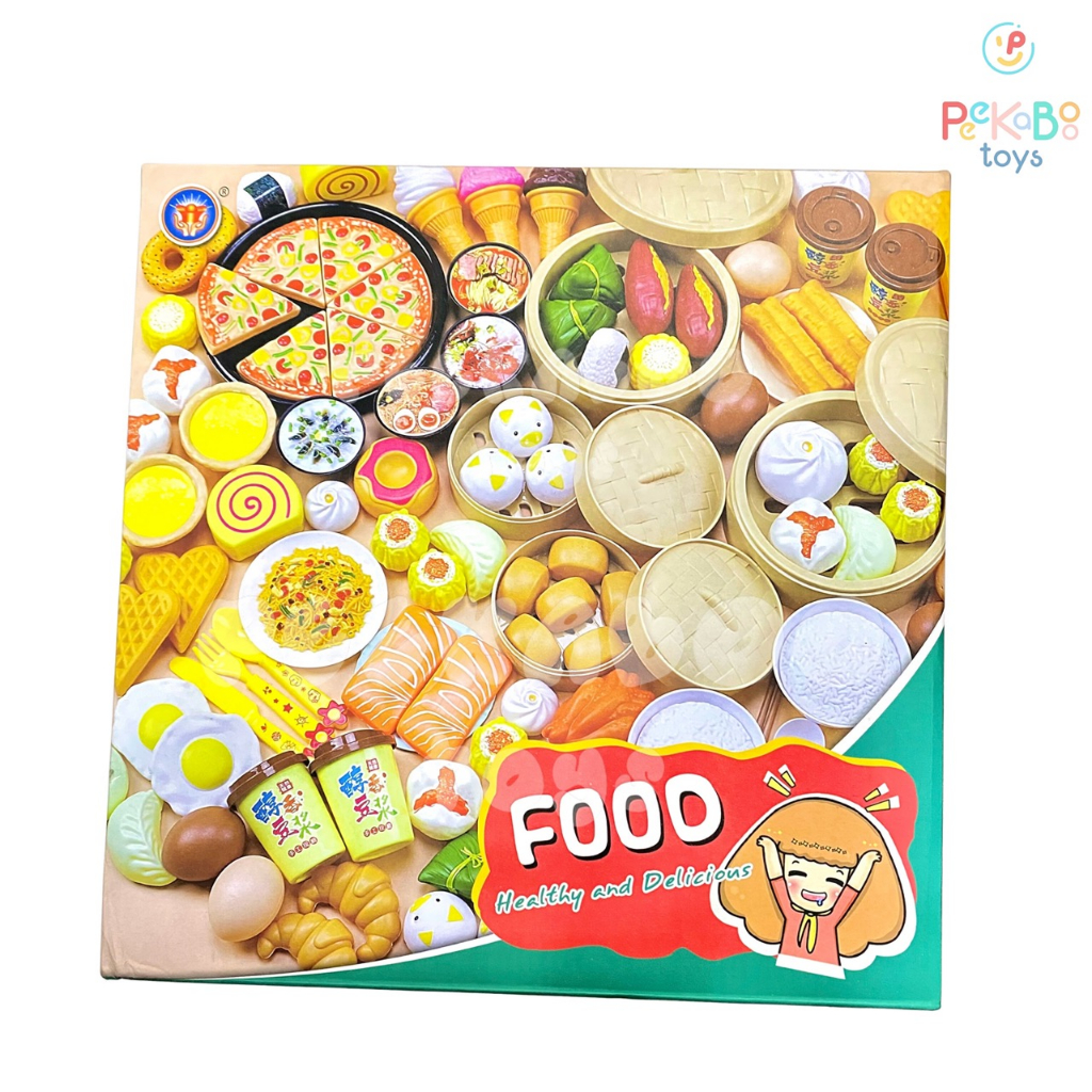 Đồ chơi nấu ăn 88 chi tiết DIMSUM gà rán nồi hấp bánh bao Peekabootoys
