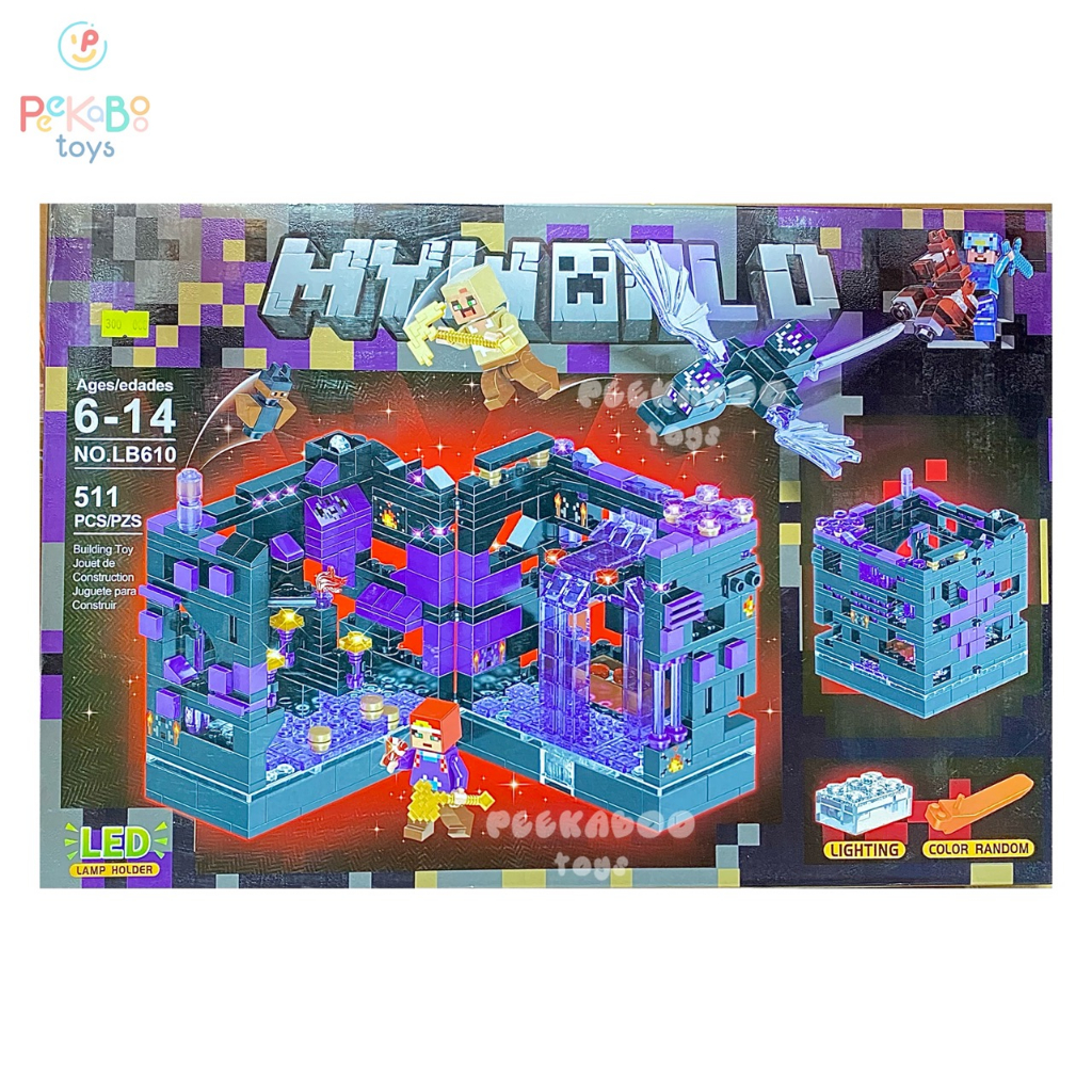 Đồ chơi lắp ráp xếp hình Mô Hình Toà Nhà Nhiều Tầng CÓ ĐÈN LED cho bé đồ chơi trẻ em Peekaboo Toys